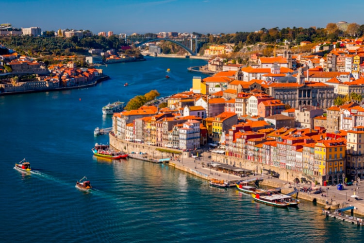 Rich areas in Porto Portugal