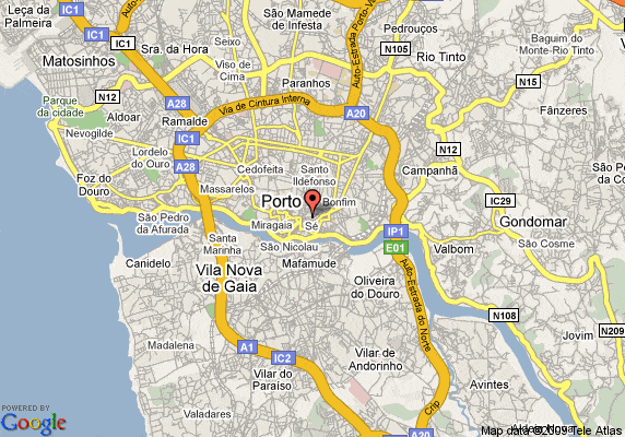 mapa cidade do Porto